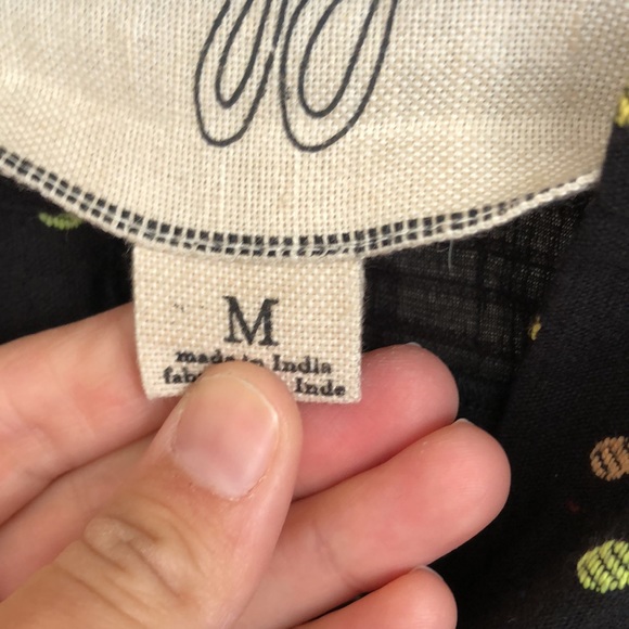 Ace & Jig Birdie blouse black dot size medium - Picture 2 of 2